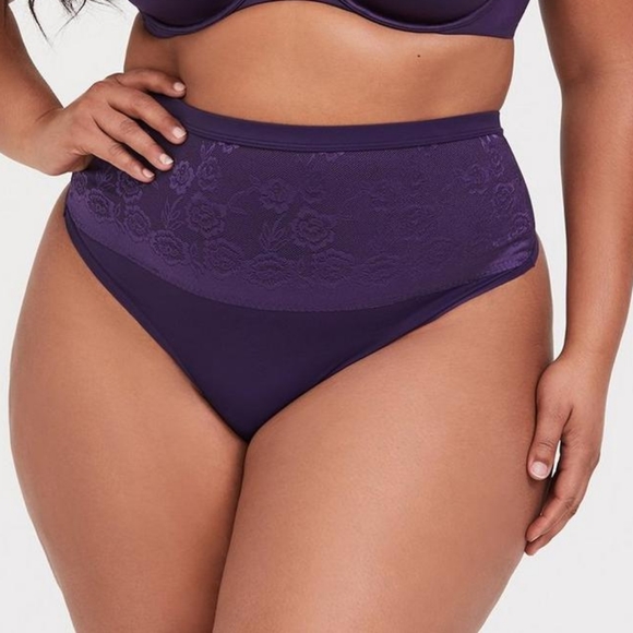 BNWT Torrid Purple High Rise Shaping thong sz 3x - Picture 1 of 14